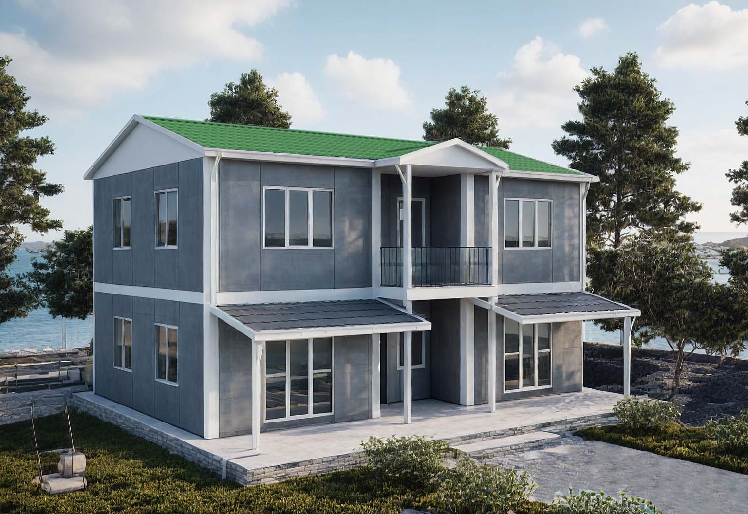 3+1 Çift Katlı Prefabrik Ev 158 m2