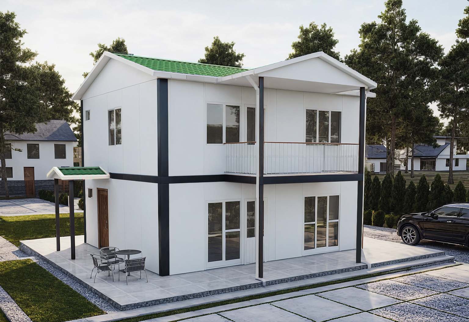 3+1 Çift Katlı Prefabrik Ev 114 m2