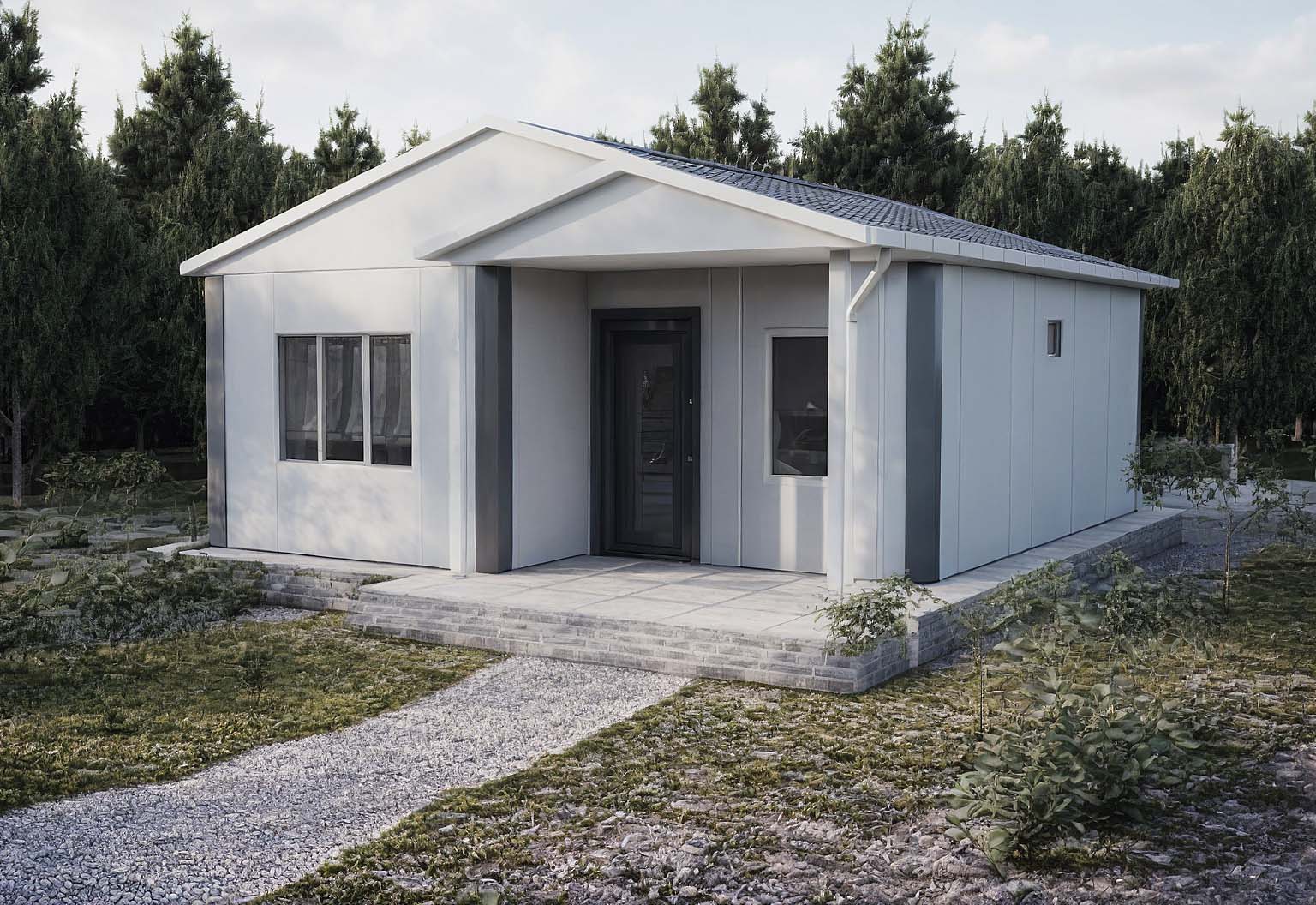 2+1 Tek Katlı Prefabrik Ev 53 m²