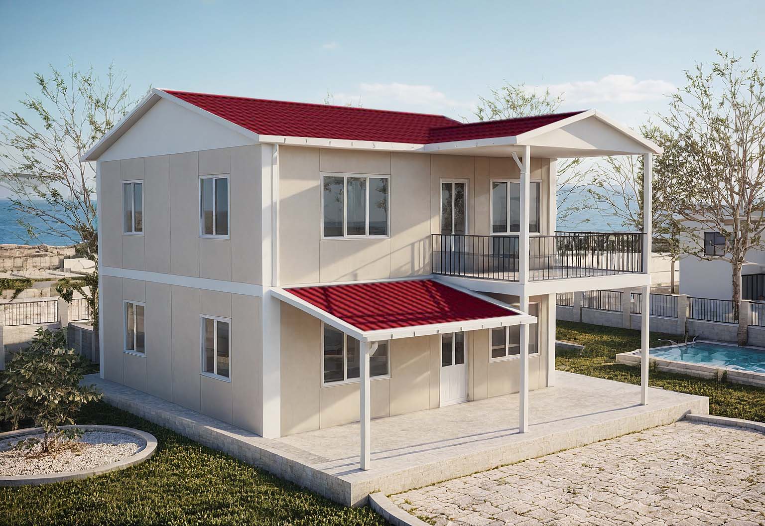 4+1 Çift Katlı Prefabrik Ev 149 m2