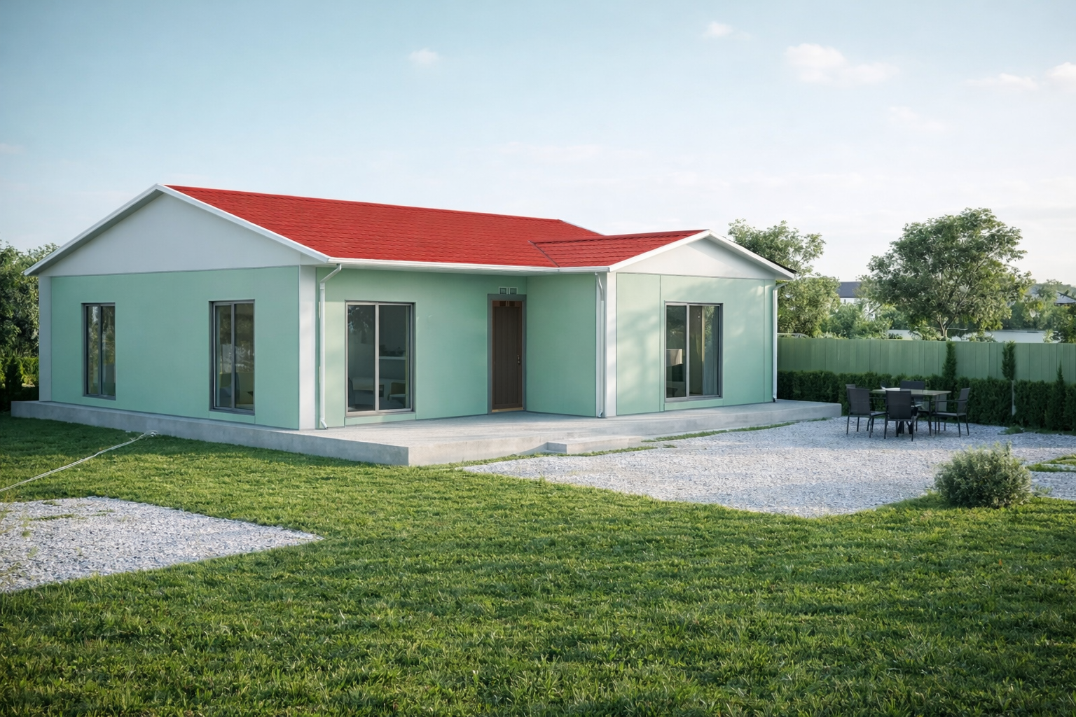 3+1 Tek Katlı Prefabrik Ev 113 m2
