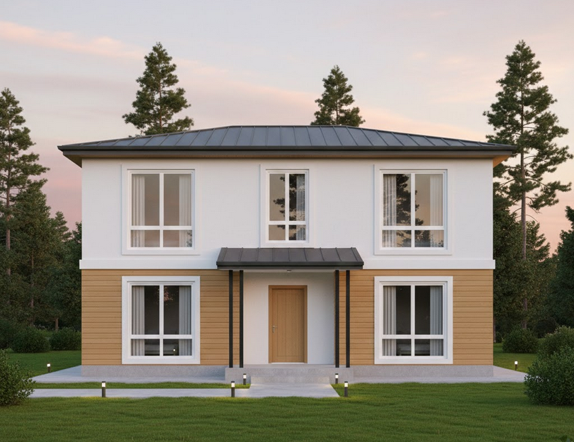 4+1 Çift Katlı Prefabrik Ev 150 m²