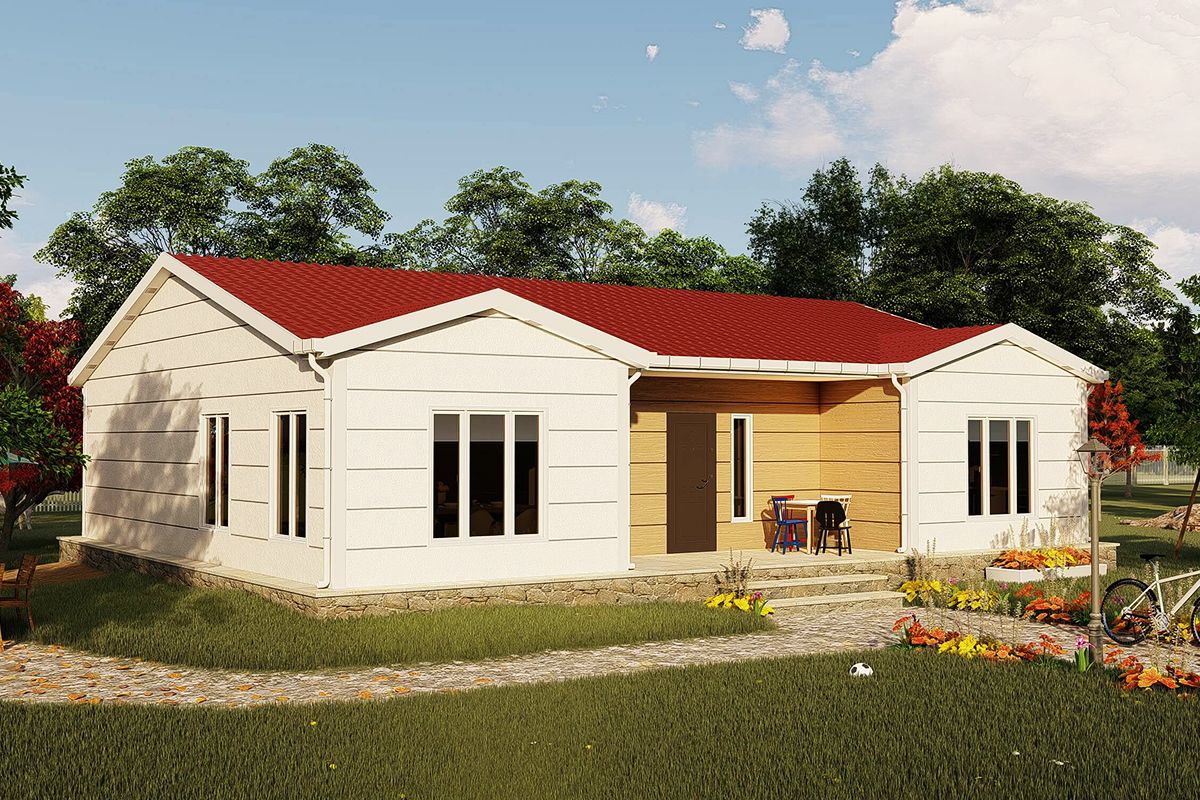 3+1 Tek Katlı Prefabrik Ev 121 m²