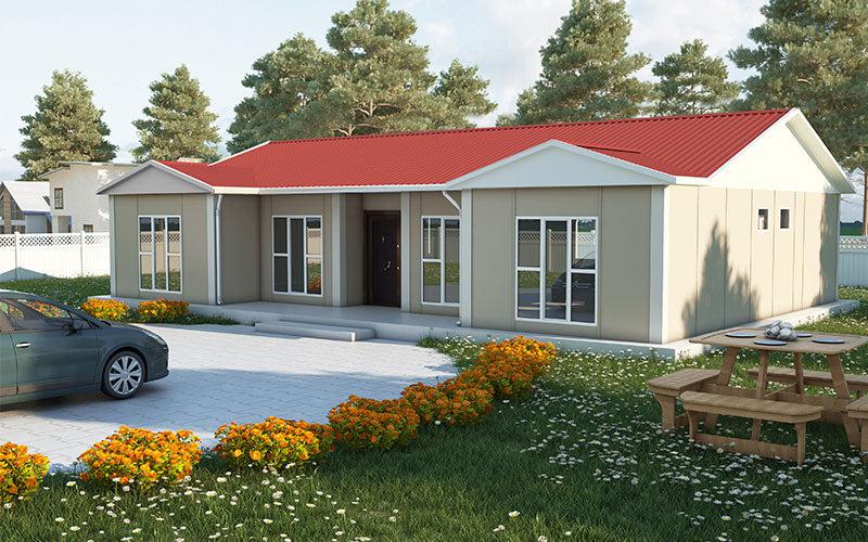 4+1 Tek Katlı Prefabrik Ev 129 m²