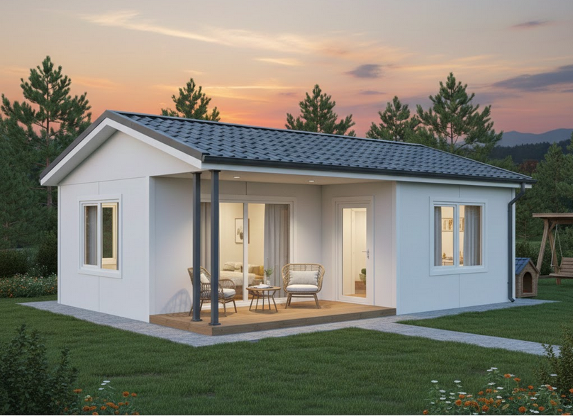 2+1 Tek Katlı Prefabrik Ev 62 m²