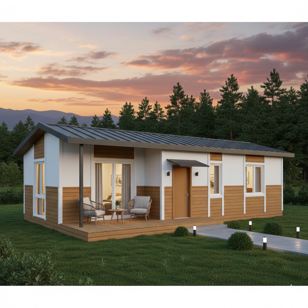 2+1 Tek Katlı Prefabrik Ev 68 m²