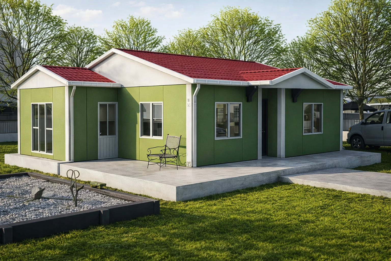 2+1 Tek Katlı Prefabrik Ev 72 m2